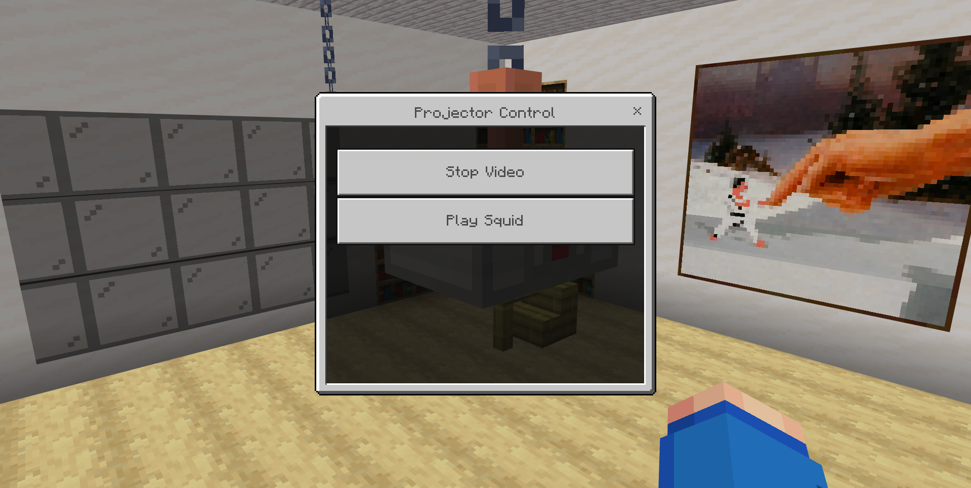 An image from the working projector project